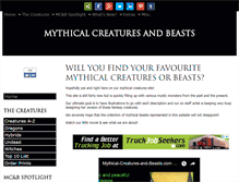 Tablet Screenshot of mythical-creatures-and-beasts.com